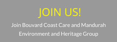 Join Bouvard Coast Care and Mandurah Environment and Heritage Group JOIN US!